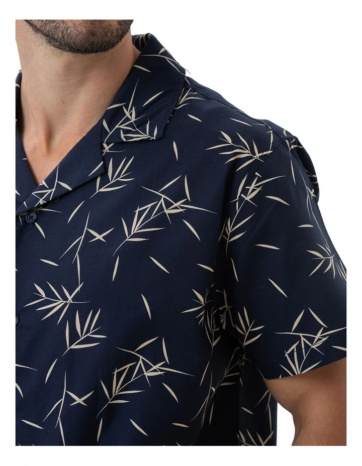 Tropical Leaves Shirt in Blue image 4