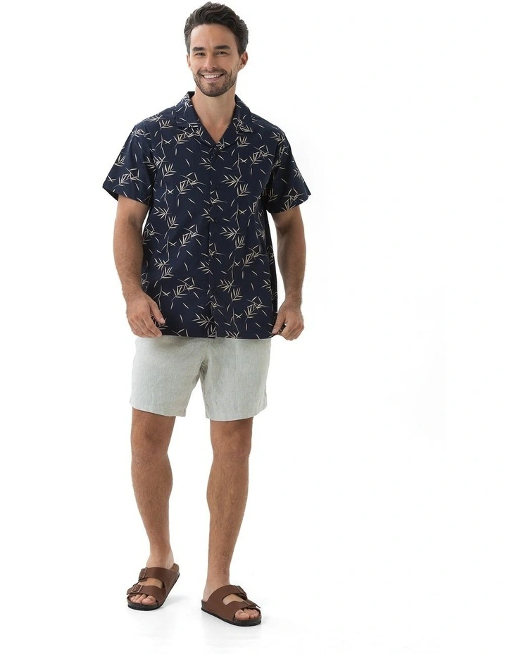 Tropical Leaves Shirt in Blue image 5