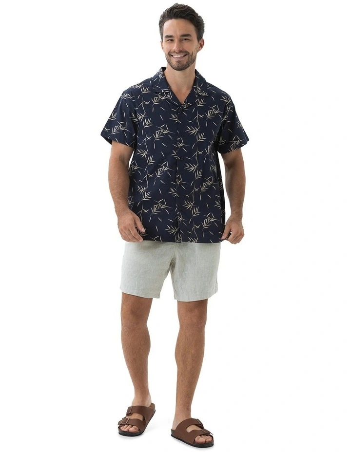 Tropical Leaves Shirt in Blue image 5