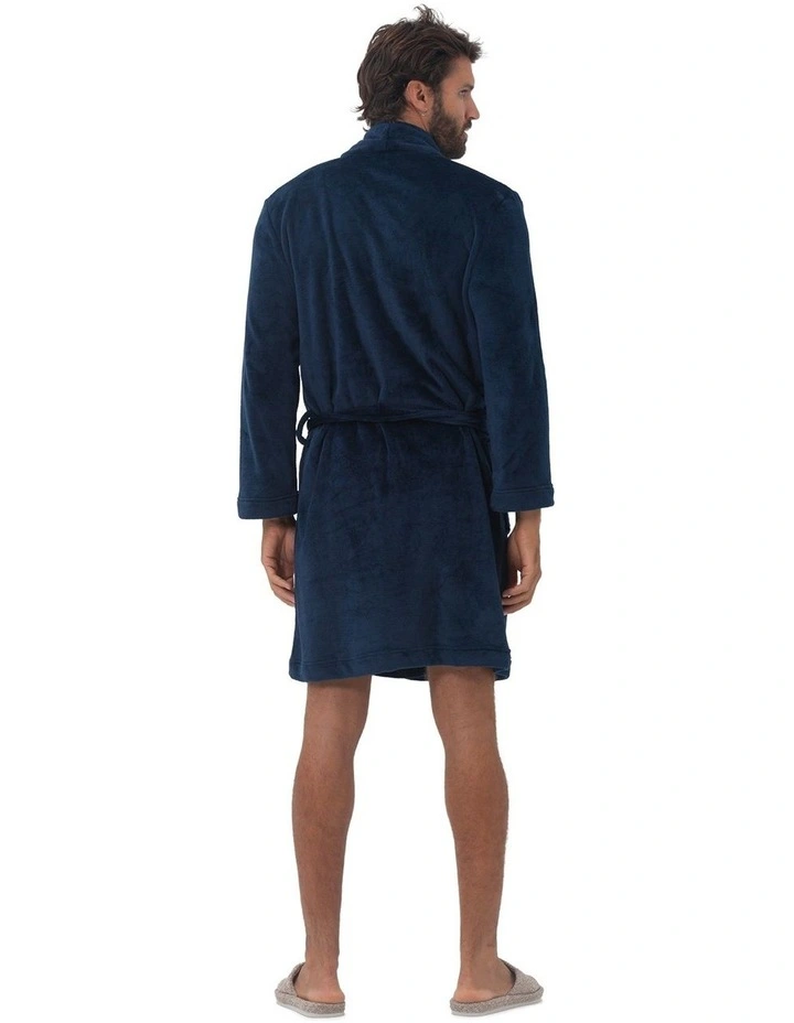Oslo Dressing Gown in Navy image 2