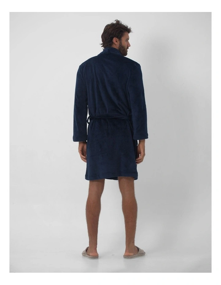 Oslo Dressing Gown in Navy image 2