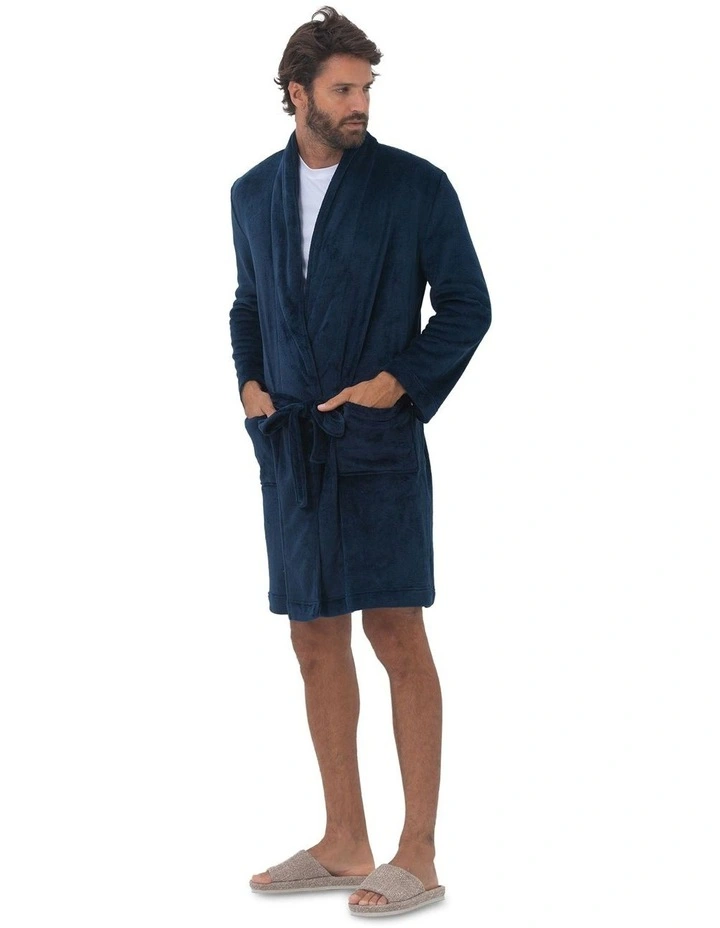 Oslo Dressing Gown in Navy image 3