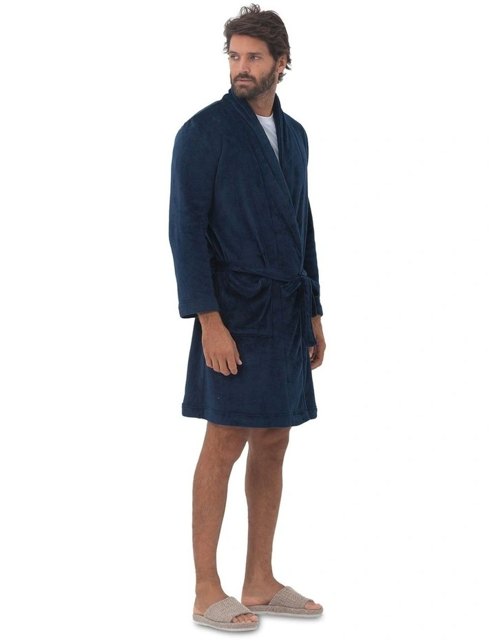 Oslo Dressing Gown in Navy image 4