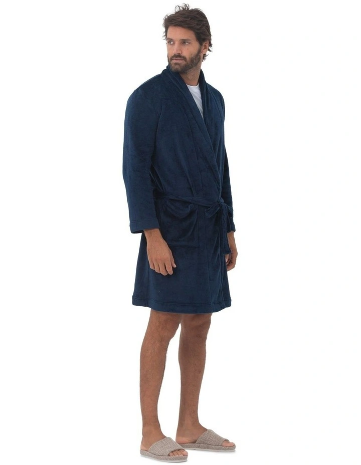 Oslo Dressing Gown in Navy image 4