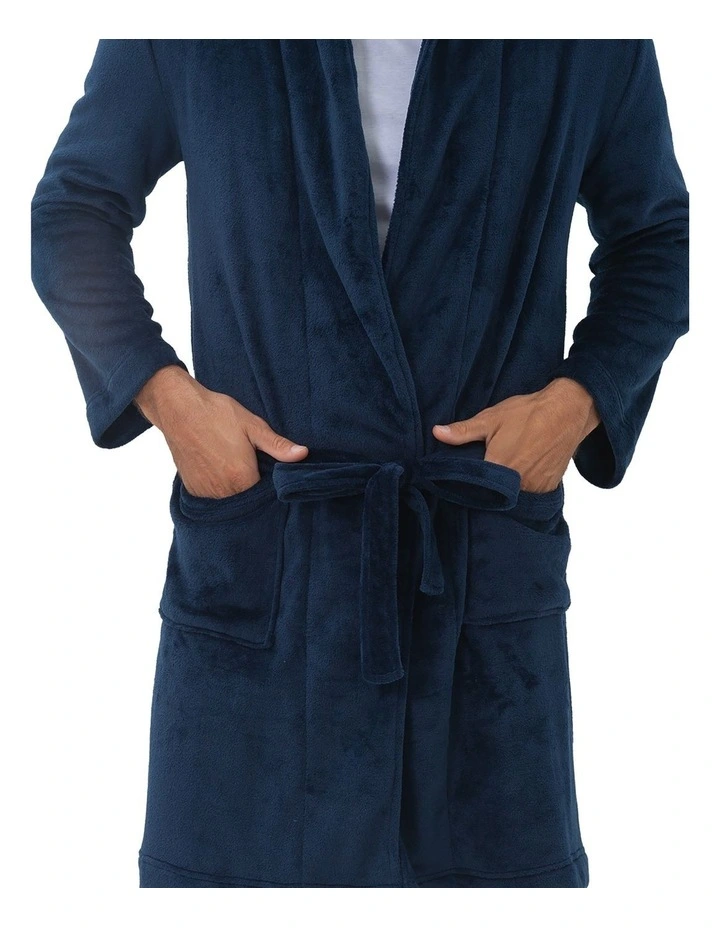 Oslo Dressing Gown in Navy image 5