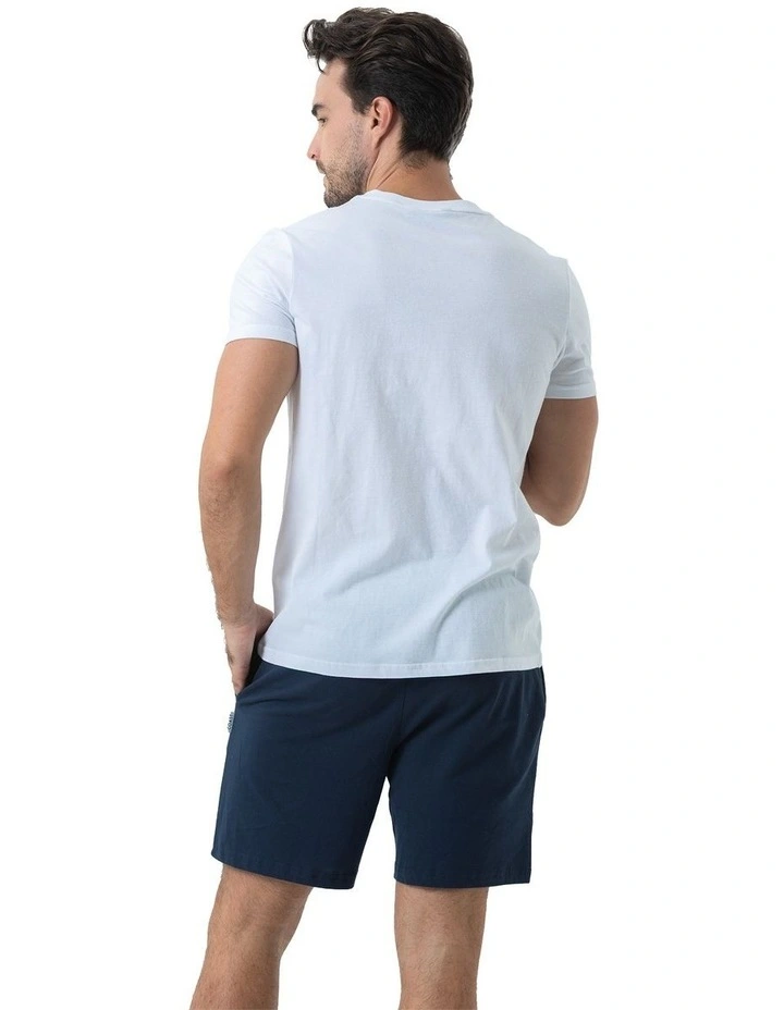 Essential V Neck Tee in White image 2