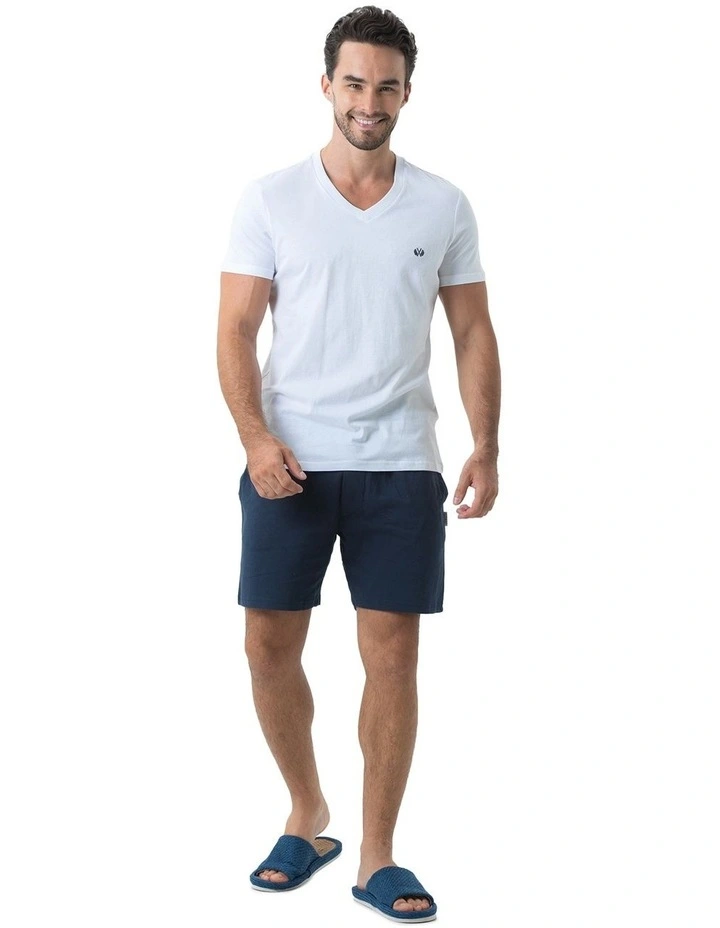 Essential V-Neck Tee in White image 5