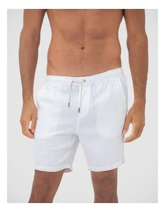 Linen Short in White