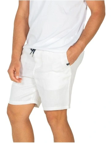 Linen Short in White