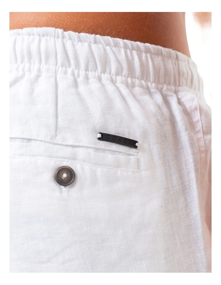 Linen Short in White image 4