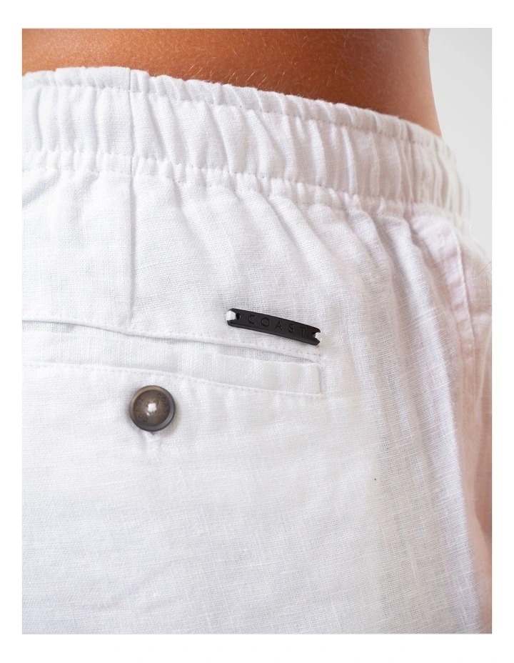 Linen Short in White image 4