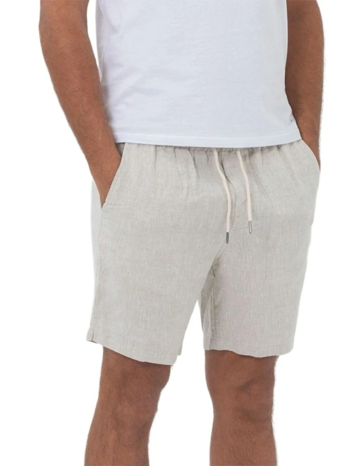 Linen Short in Beige image 1