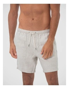 Linen Short in Beige