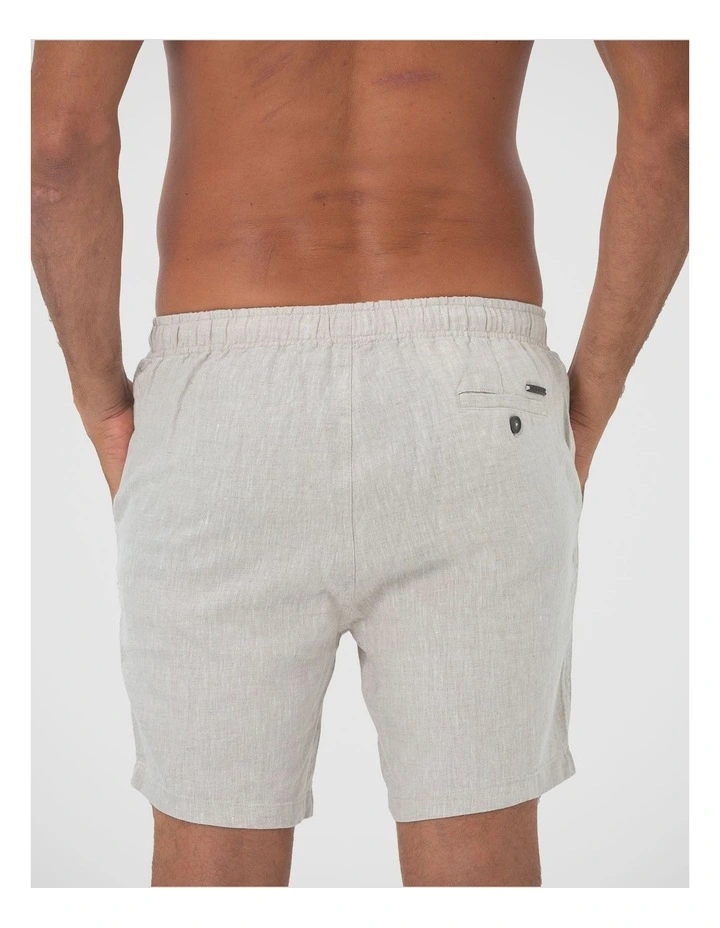 Linen Short in Beige image 2