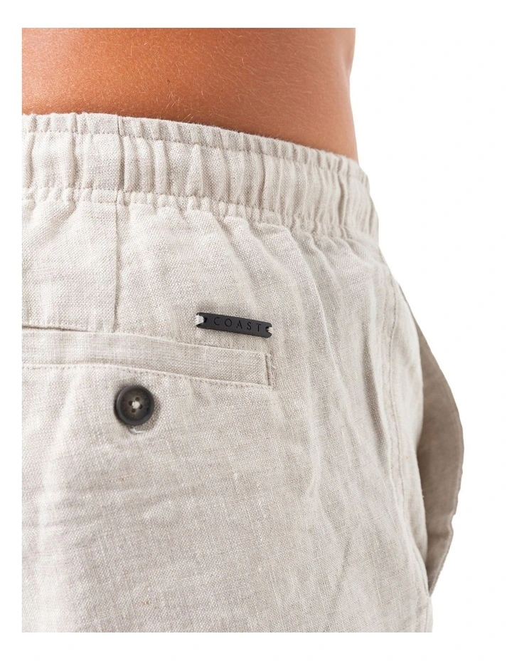 Linen Short in Beige image 4