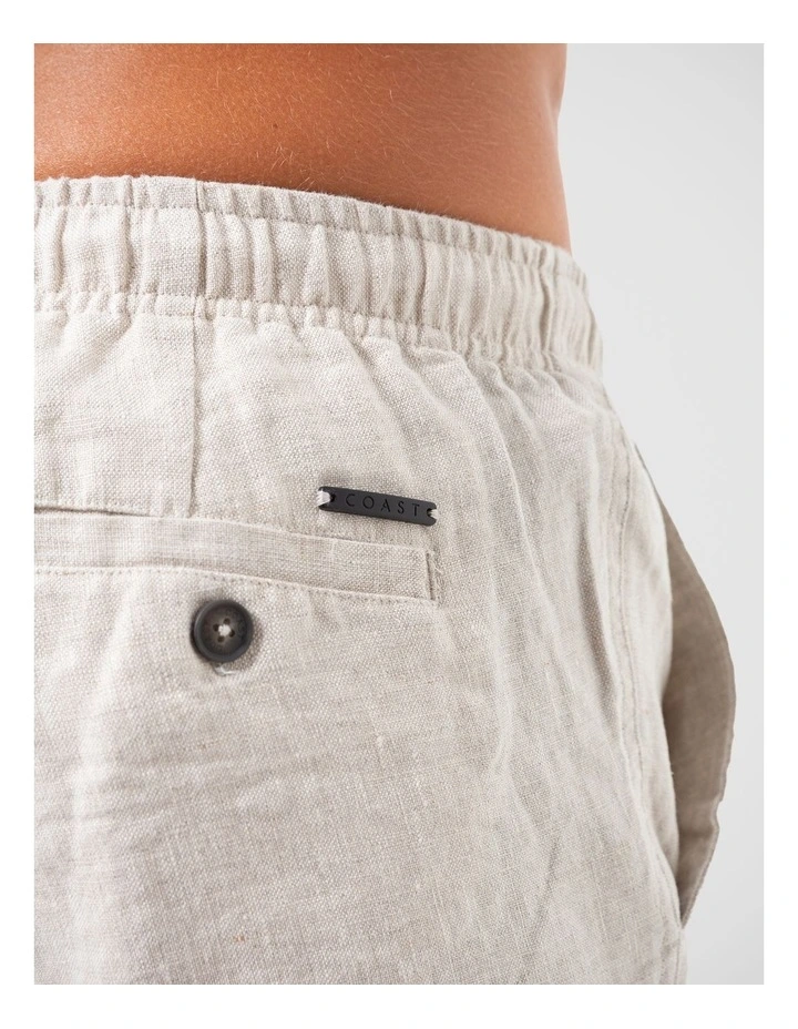 Linen Short in Beige image 4