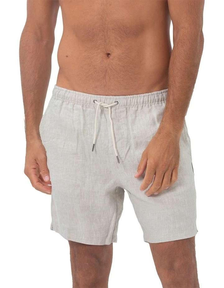 Linen Short in Beige image 5