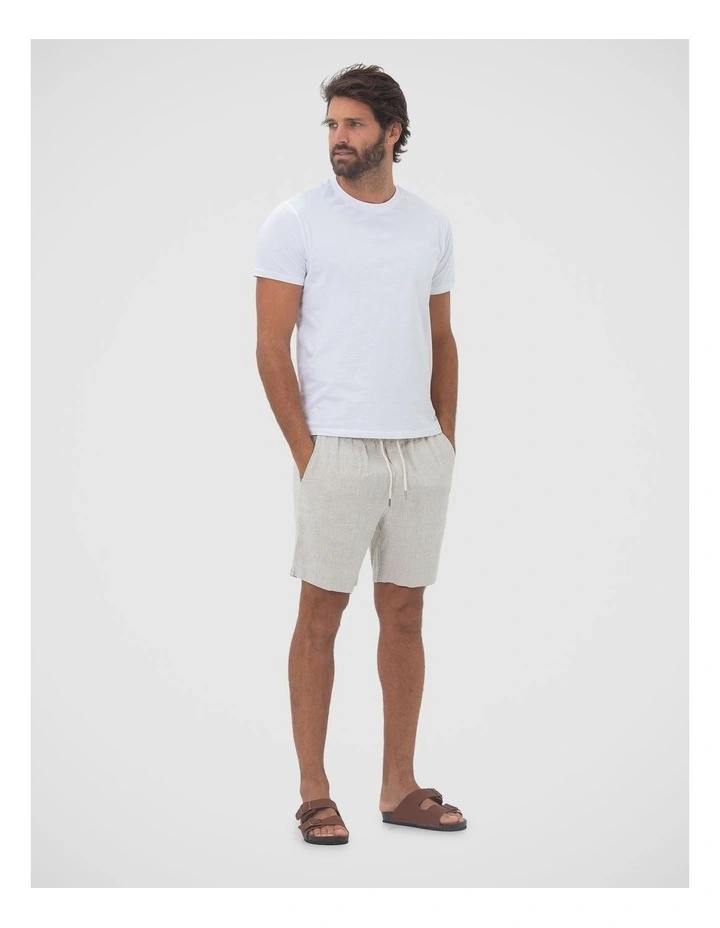 Linen Short in Beige image 5