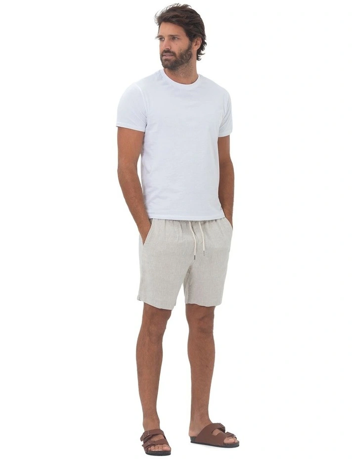 Linen Short in Beige image 6
