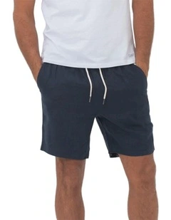Linen Short in Navy