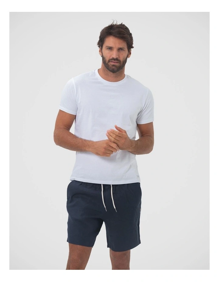 Linen Short in Navy image 1
