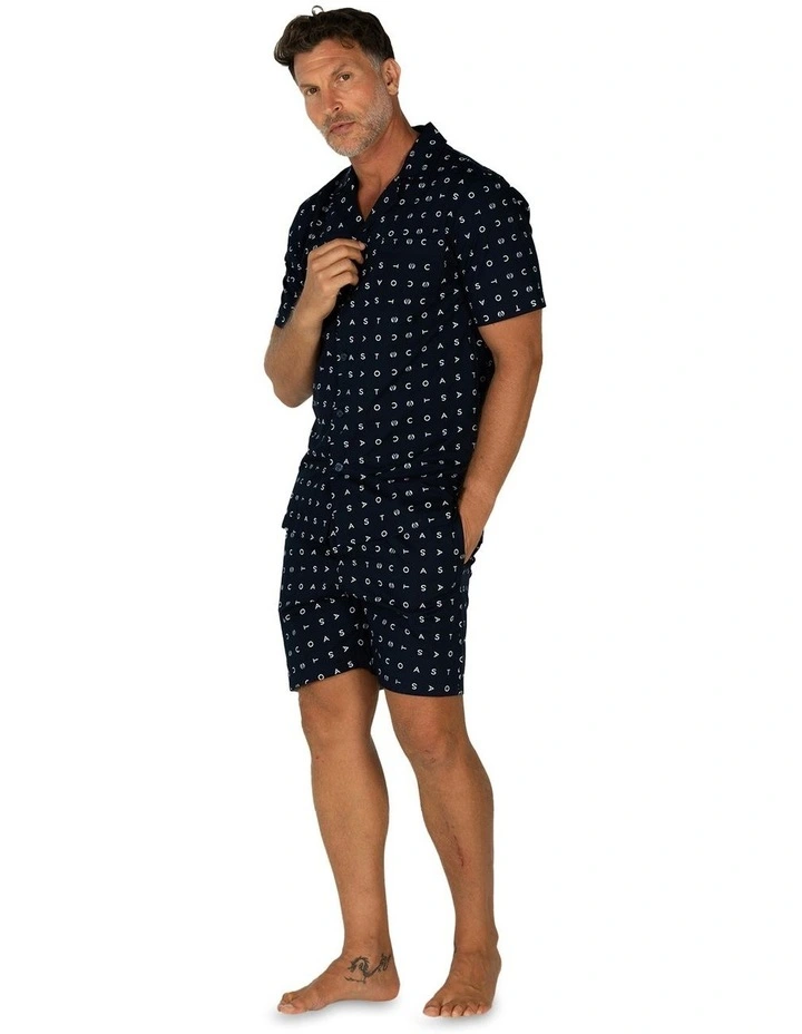Signature Essential Button Up Set in Navy image 3