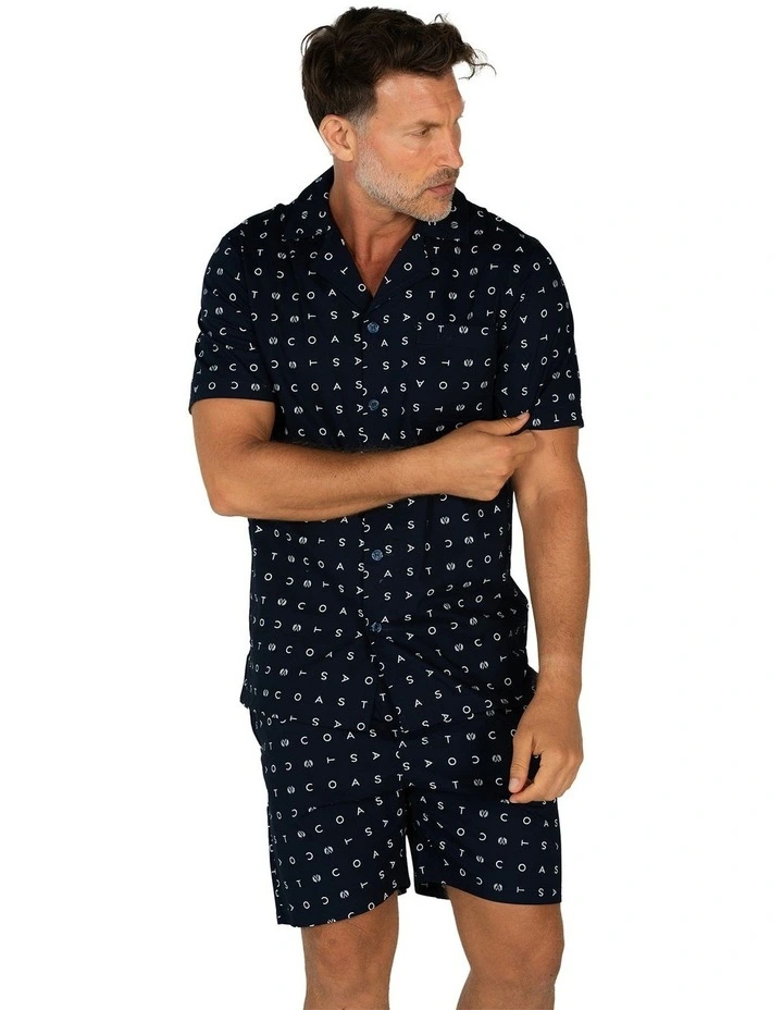 Signature Essential Button Up Set in Navy image 4