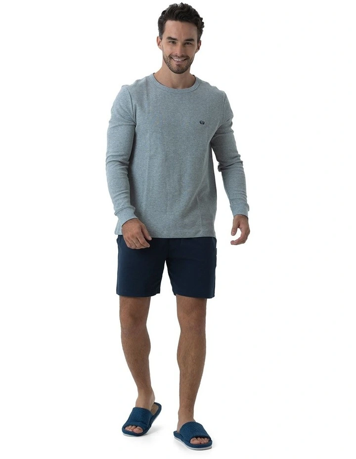 Long Sleeve Waffle Top in Grey image 5