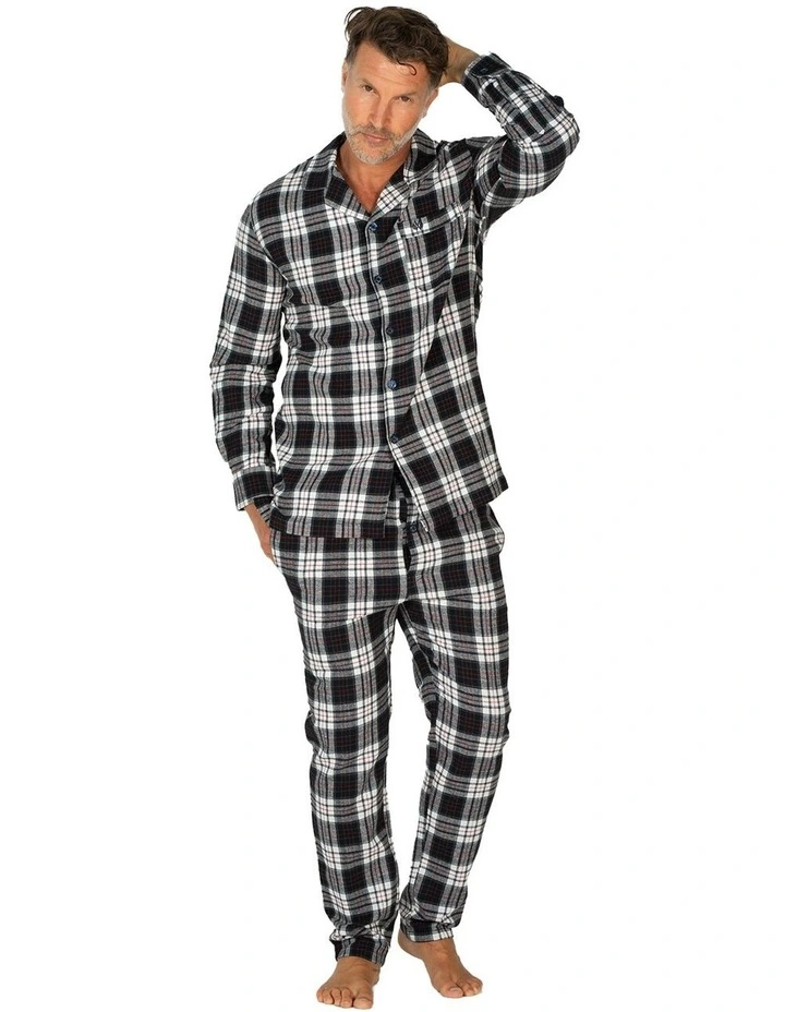 Harbour Flannel PJ Set in Navy/Multi image 1