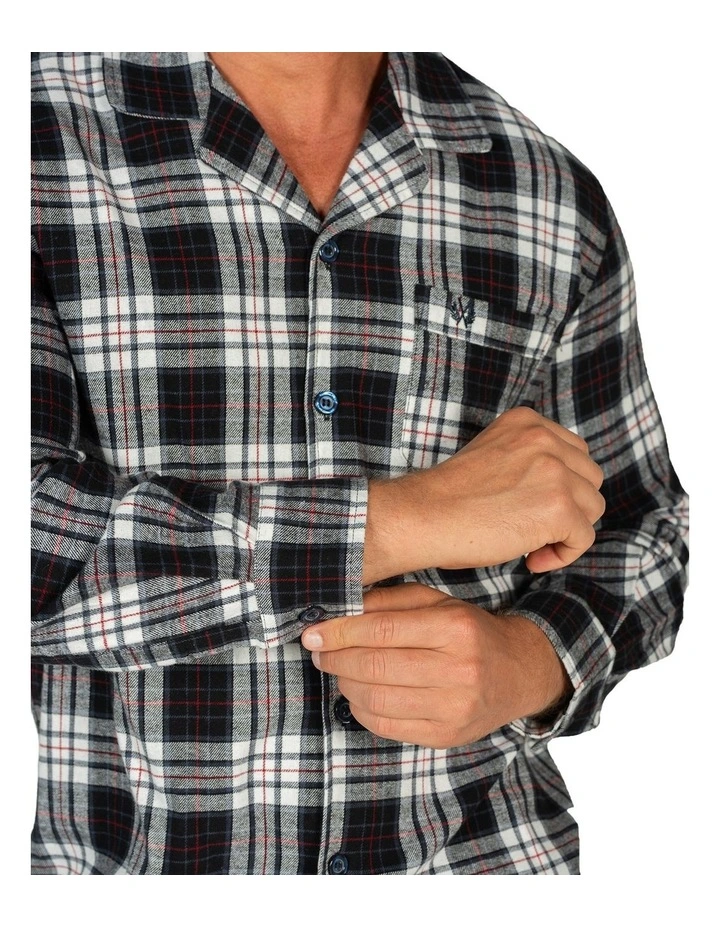 Harbour Flannel PJ Set in Navy/Multi image 6