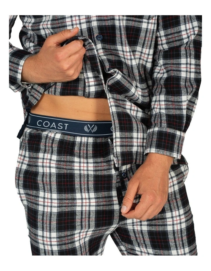 Harbour Flannel PJ Set in Navy/Multi image 7