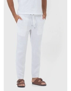 Linen Pant in White