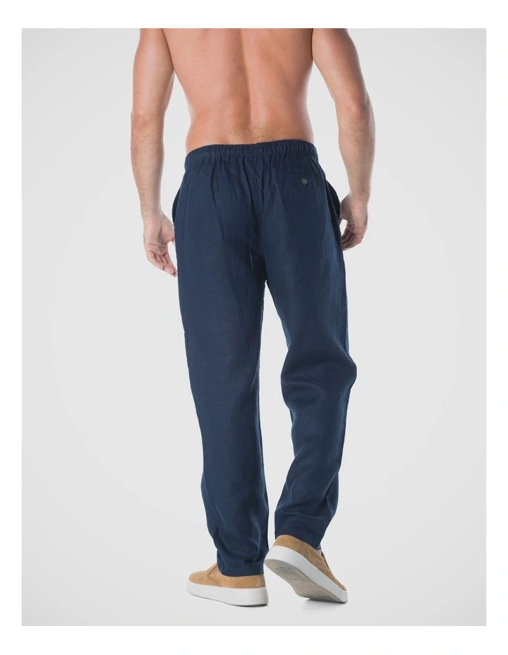 Linen Pants in Navy image 2