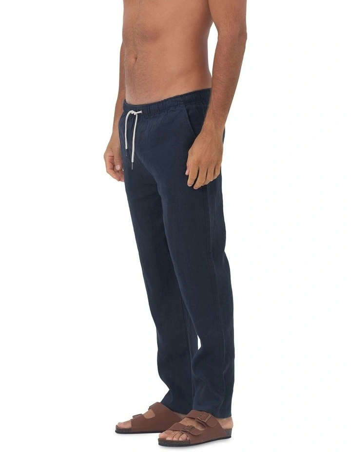 Linen Pants in Navy image 3