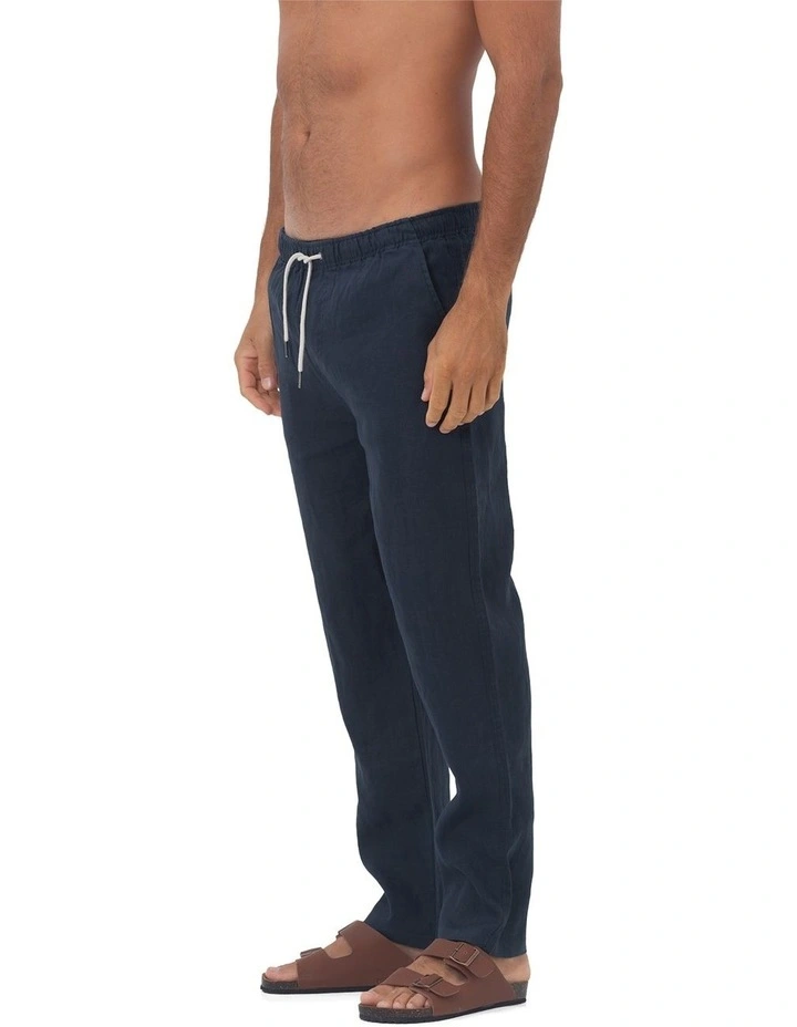 Linen Pants in Navy image 3