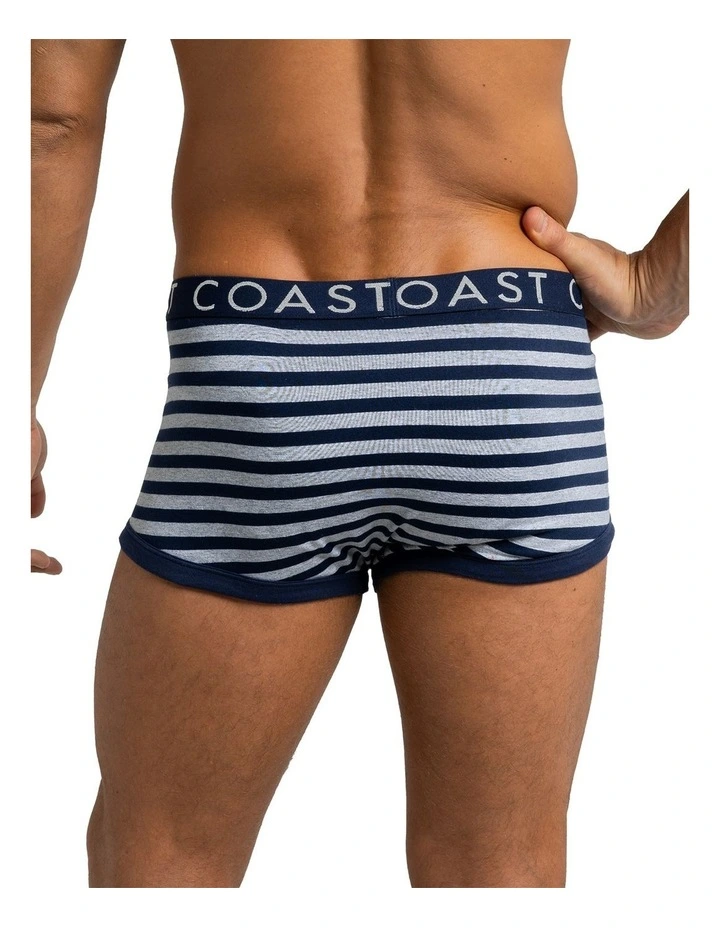 Stripe Boxers Gift 3 Pack in Navy Multi image 3