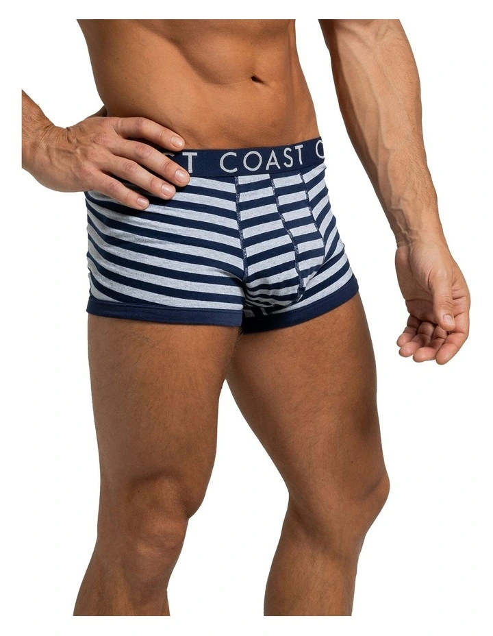 Stripe Boxers Gift 3 Pack in Navy Multi image 4