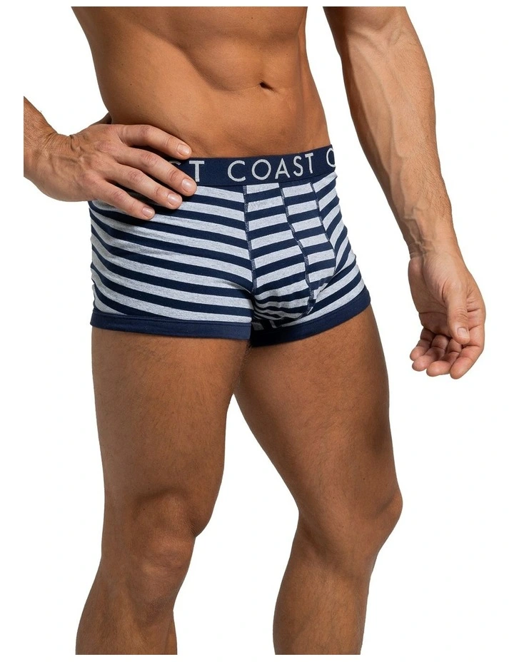 Stripe Boxers Gift 3 Pack in Navy Multi image 4