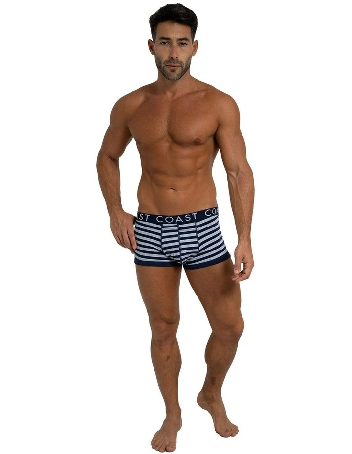 Stripe Boxers Gift 3 Pack in Navy Multi image 5