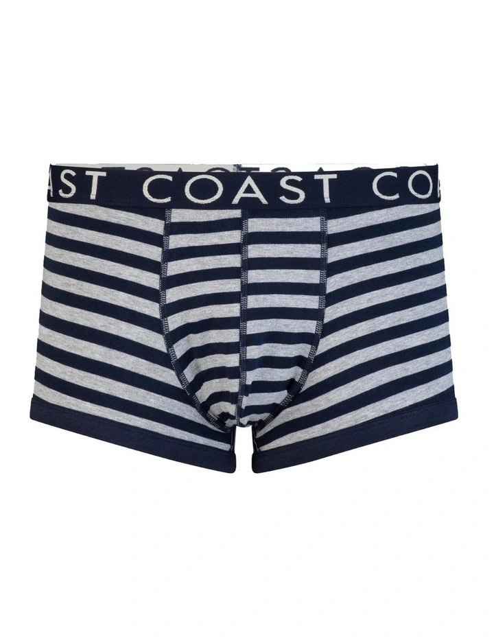 Stripe Boxers Gift 3 Pack in Navy Multi image 5