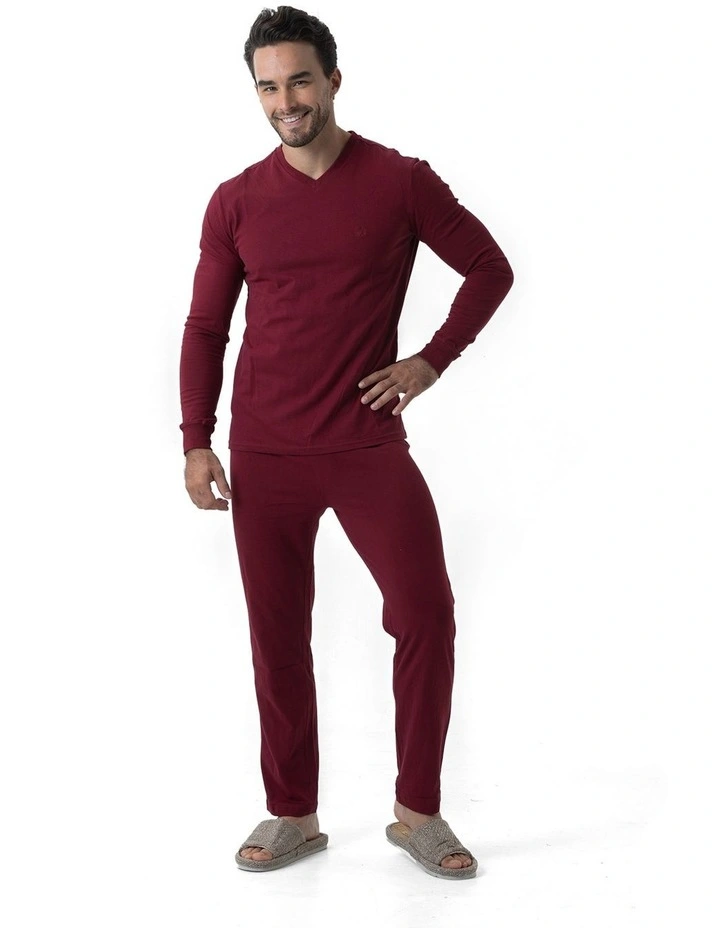 Essential Knit Pyjama Set in Raspberry image 1