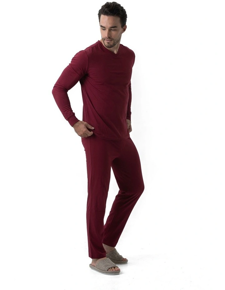 Essential Knit Pyjama Set in Raspberry image 3