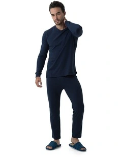Essential Knit PJ Set in Navy