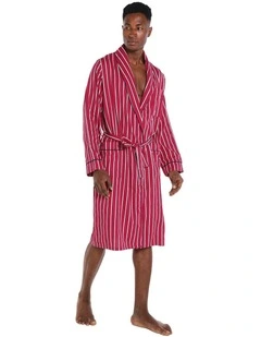 Rosie Stripe Gown In Rose Red