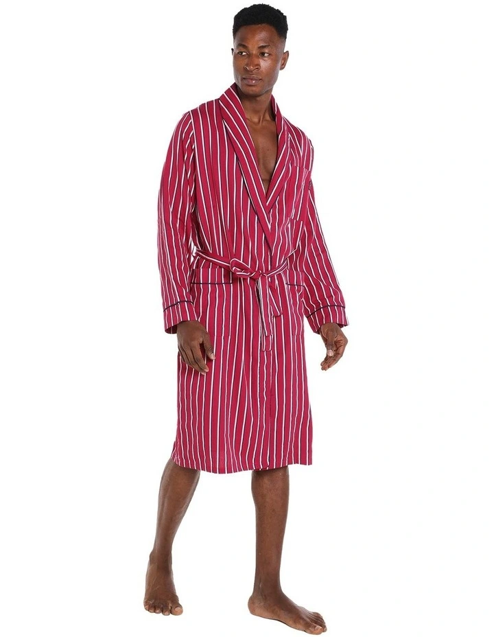 Rosie Stripe Gown In Rose Red image 1