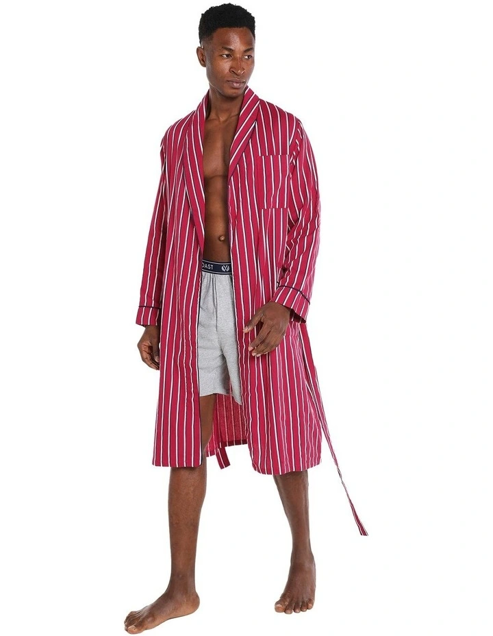 Rosie Stripe Gown In Rose Red image 3