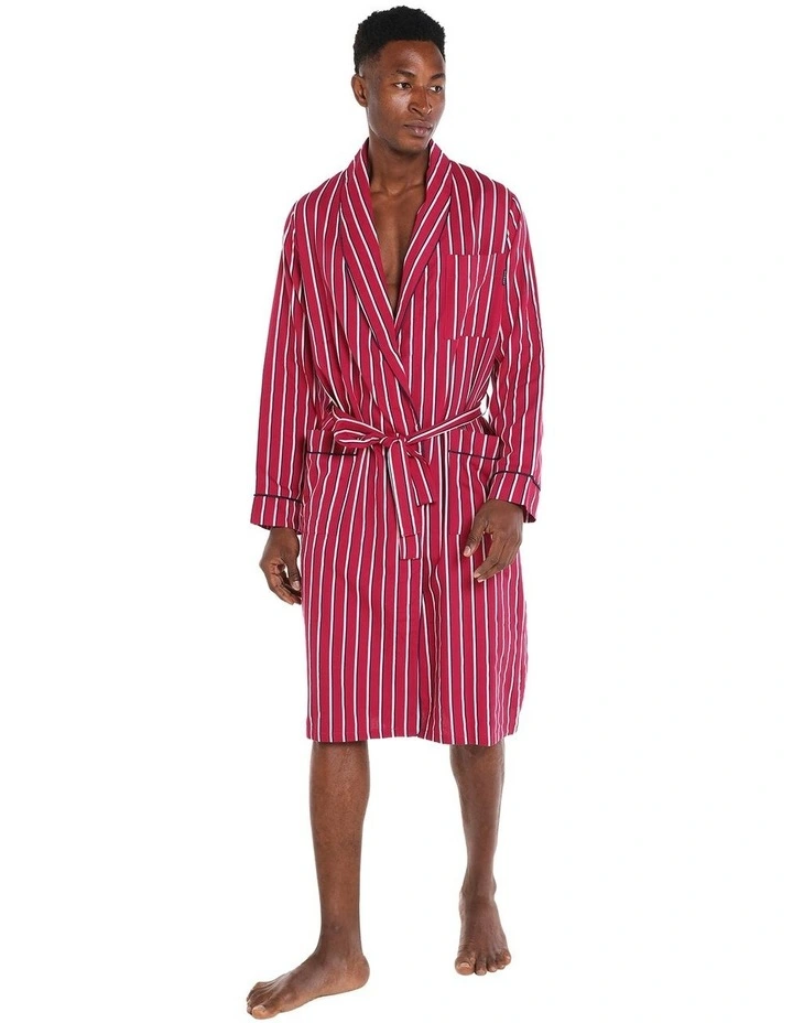 Rosie Stripe Gown In Rose Red image 4