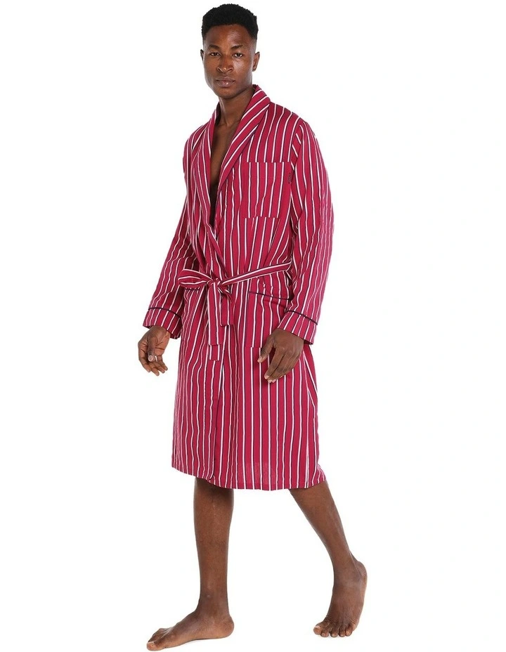 Rosie Stripe Gown In Rose Red image 6
