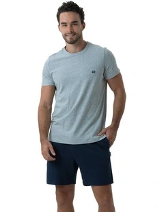 Essential Crew Neck Tee in Grey Marle