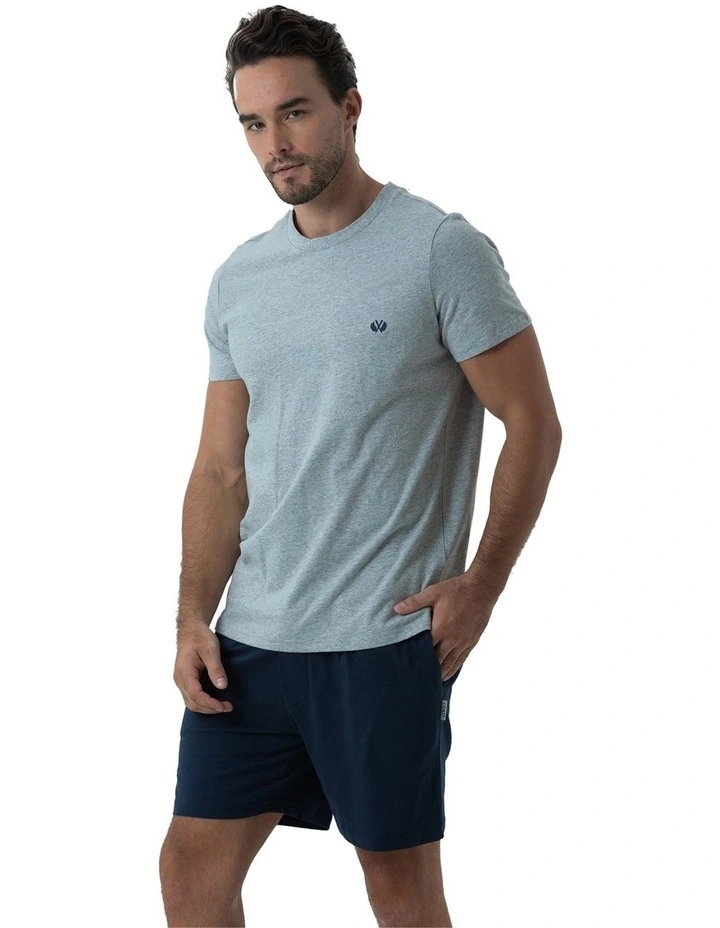 Essential Crew Neck Tee in Grey Marle image 3